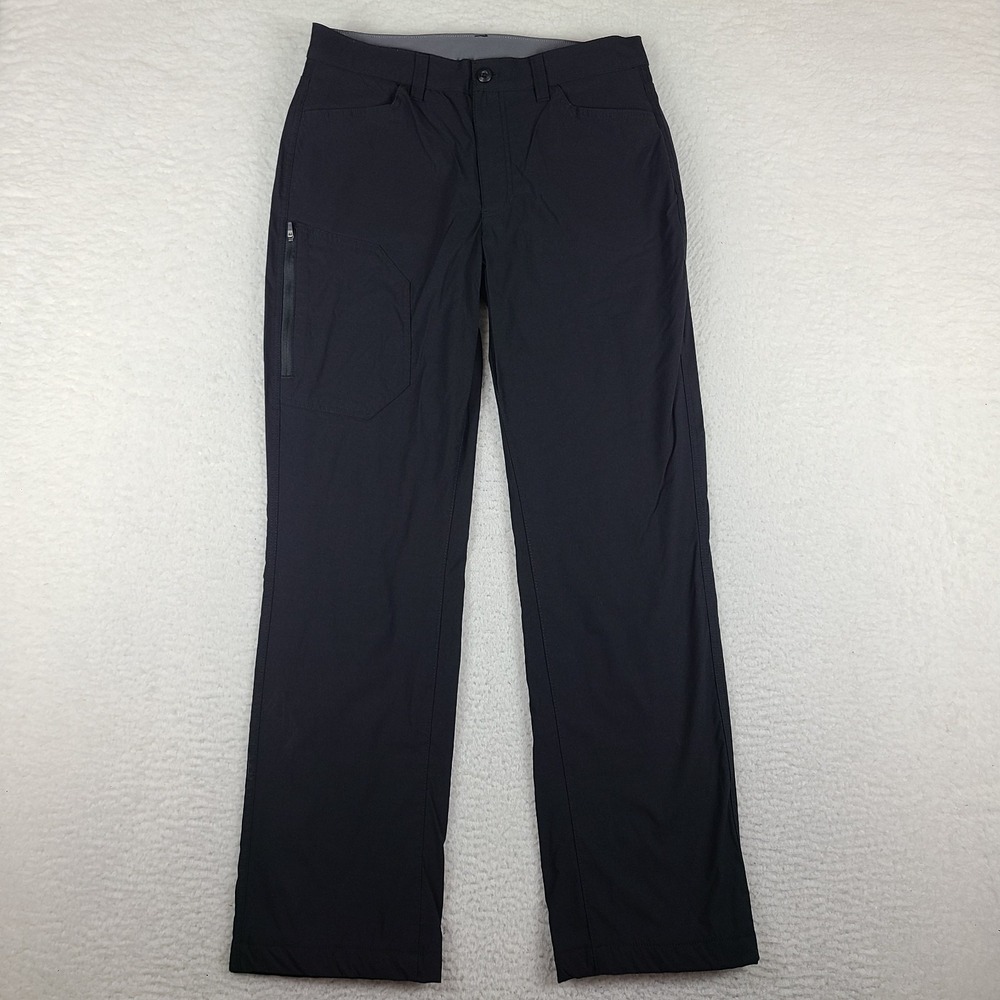 Eddie Bauer Pants Mens 32x32 Black Fleece Lined Straight Leg Performance Tech *